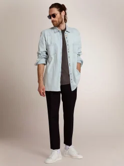 Best Sale Calça masculina de lã azul-escura Jeans e calças