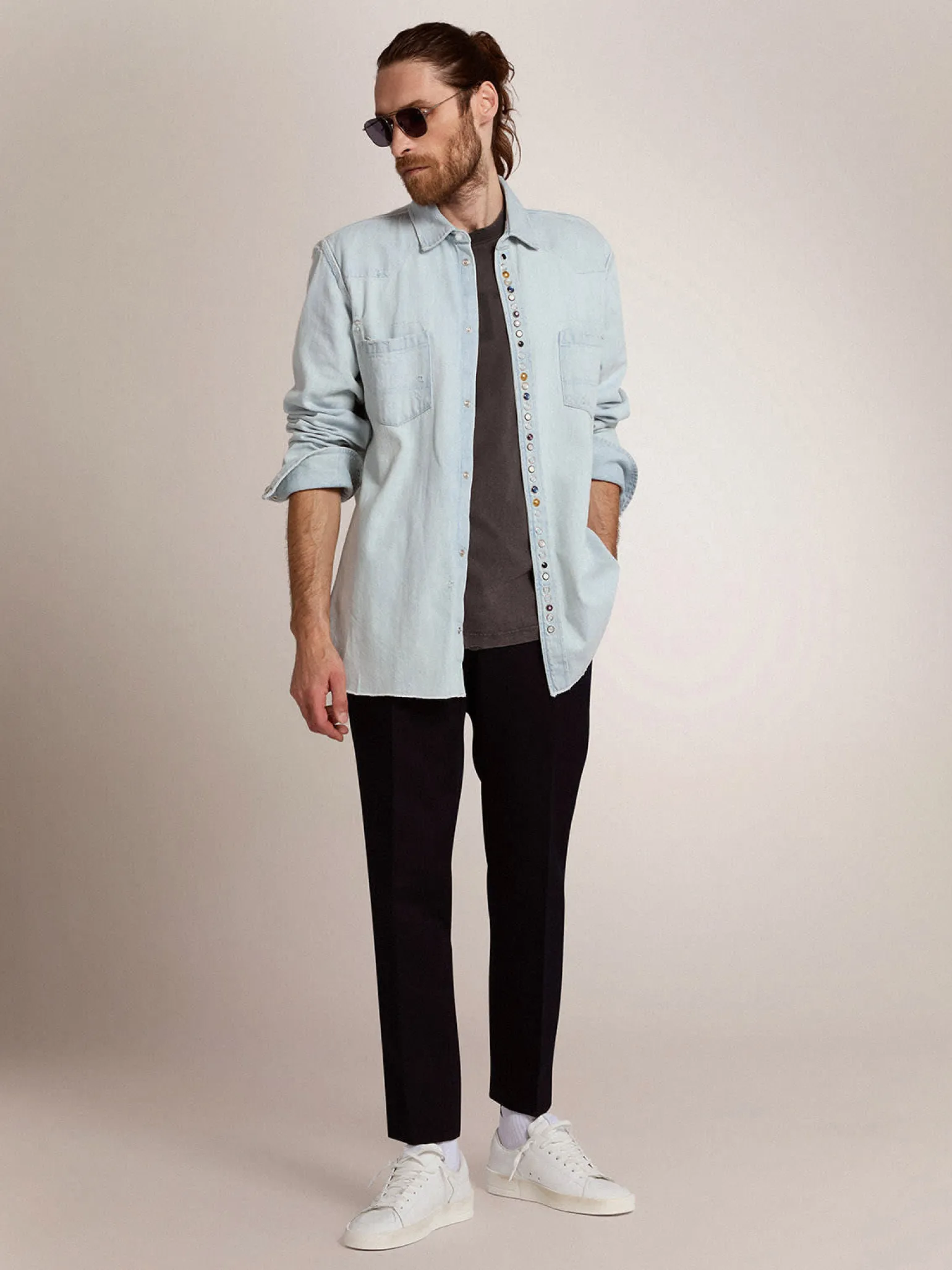 Best Sale Calça masculina de lã azul-escura Jeans e calças