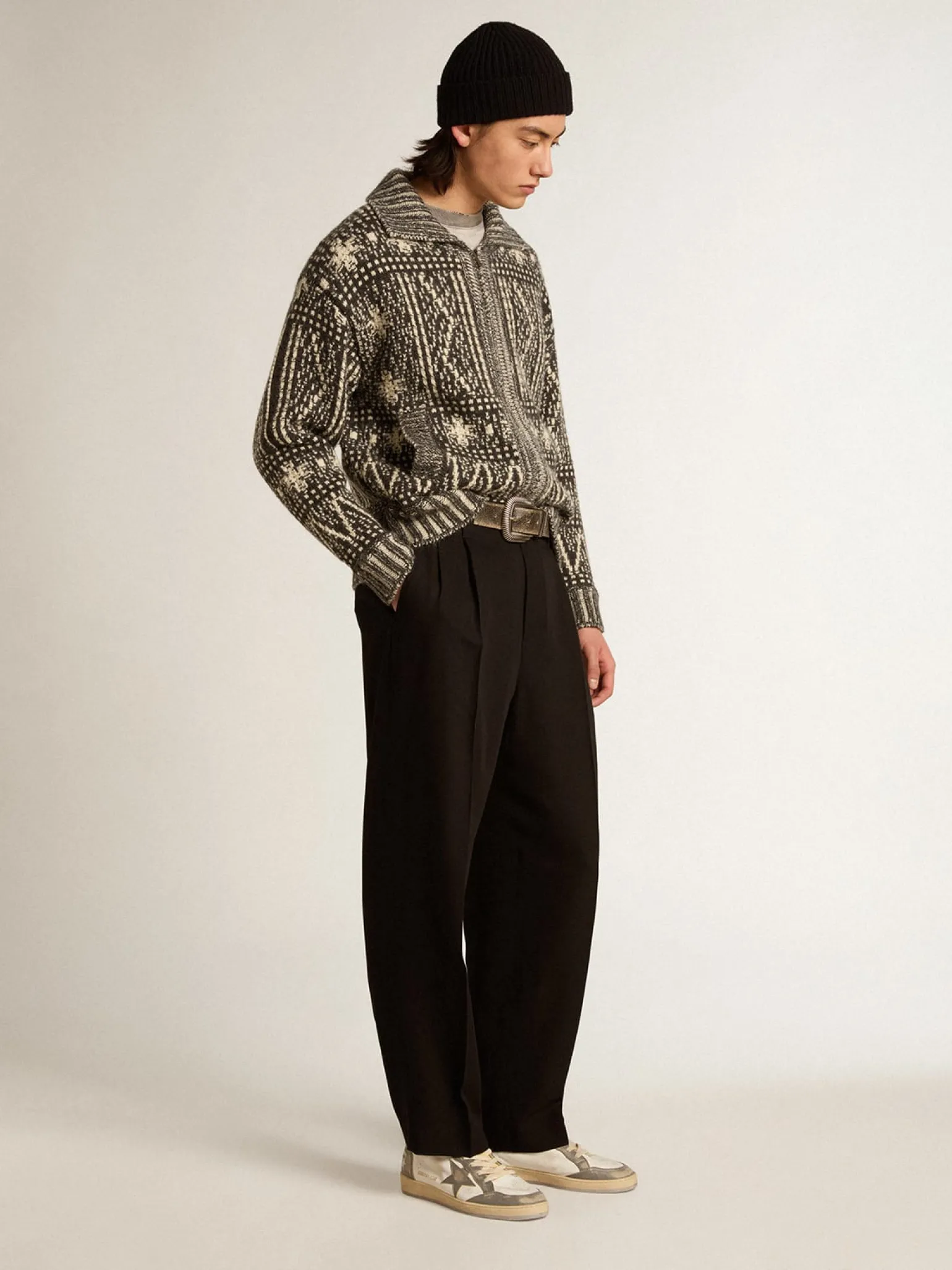 Clearance Calça preta misto lã e viscose Jeans e calças