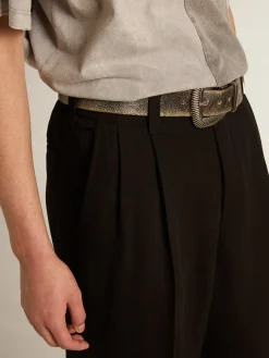 Clearance Calça preta misto lã e viscose Jeans e calças