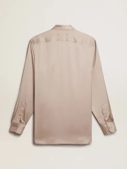 Sale Camisa boyfriend de viscose rosa pó MULHER Camisas