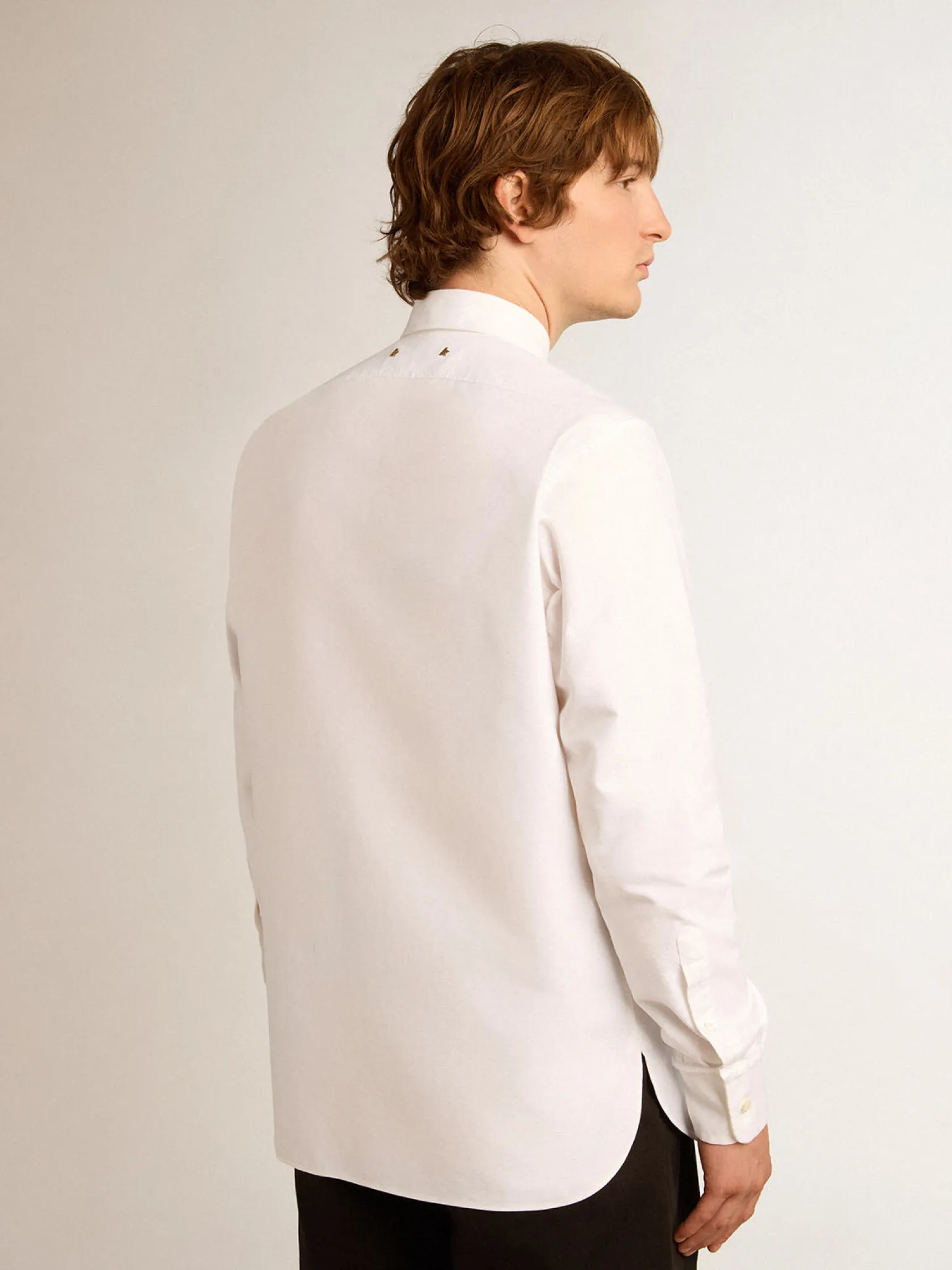 Cheap Camisa branca de algodão Camisas