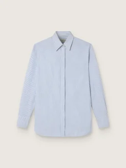 Cheap Camisa feminina com listras finas MULHER Camisas
