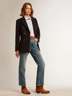Cheap Camisa feminina com listras finas MULHER Camisas