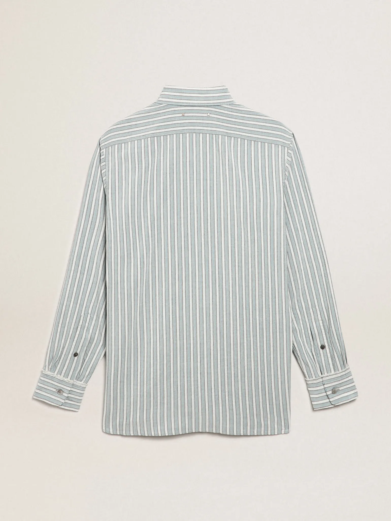Outlet Camisa masculina listrada de viscose Camisas