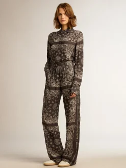 Cheap Camisa tipo pijama na cor antracite com estampa caxemira MULHER Camisas