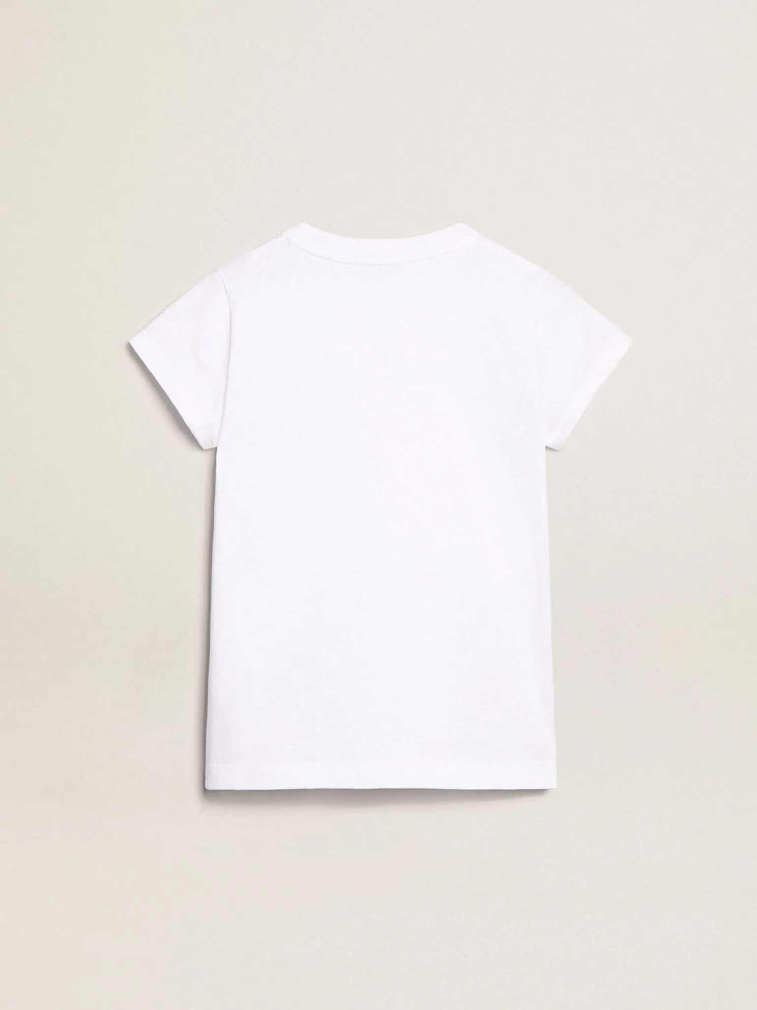 Best Camiseta branca com a palavra Golden em cristais no centro Roupas de cima (4-12 years)