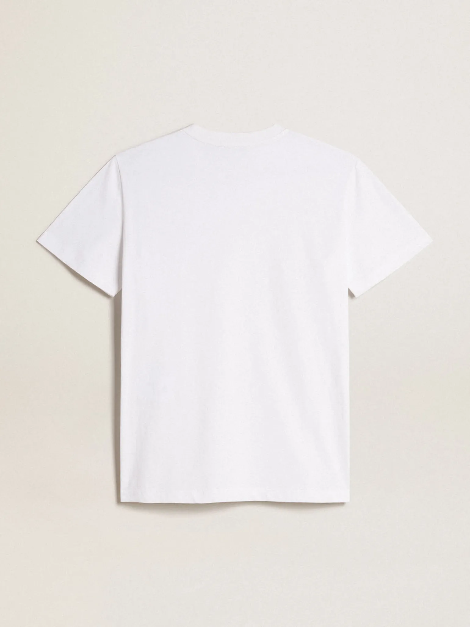 Clearance Camiseta branca feminina com estrela bordô na frente MULHER Camisetas