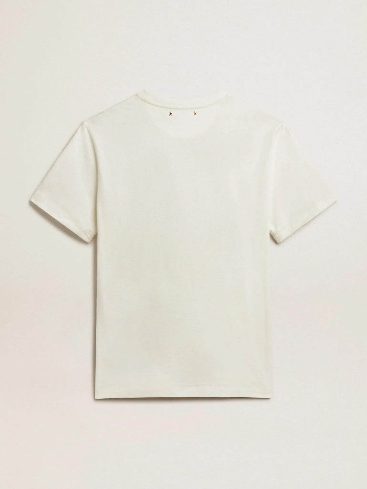 Fashion Camiseta de algodão branco com flor estampada na frente Beachwear|Camisetas