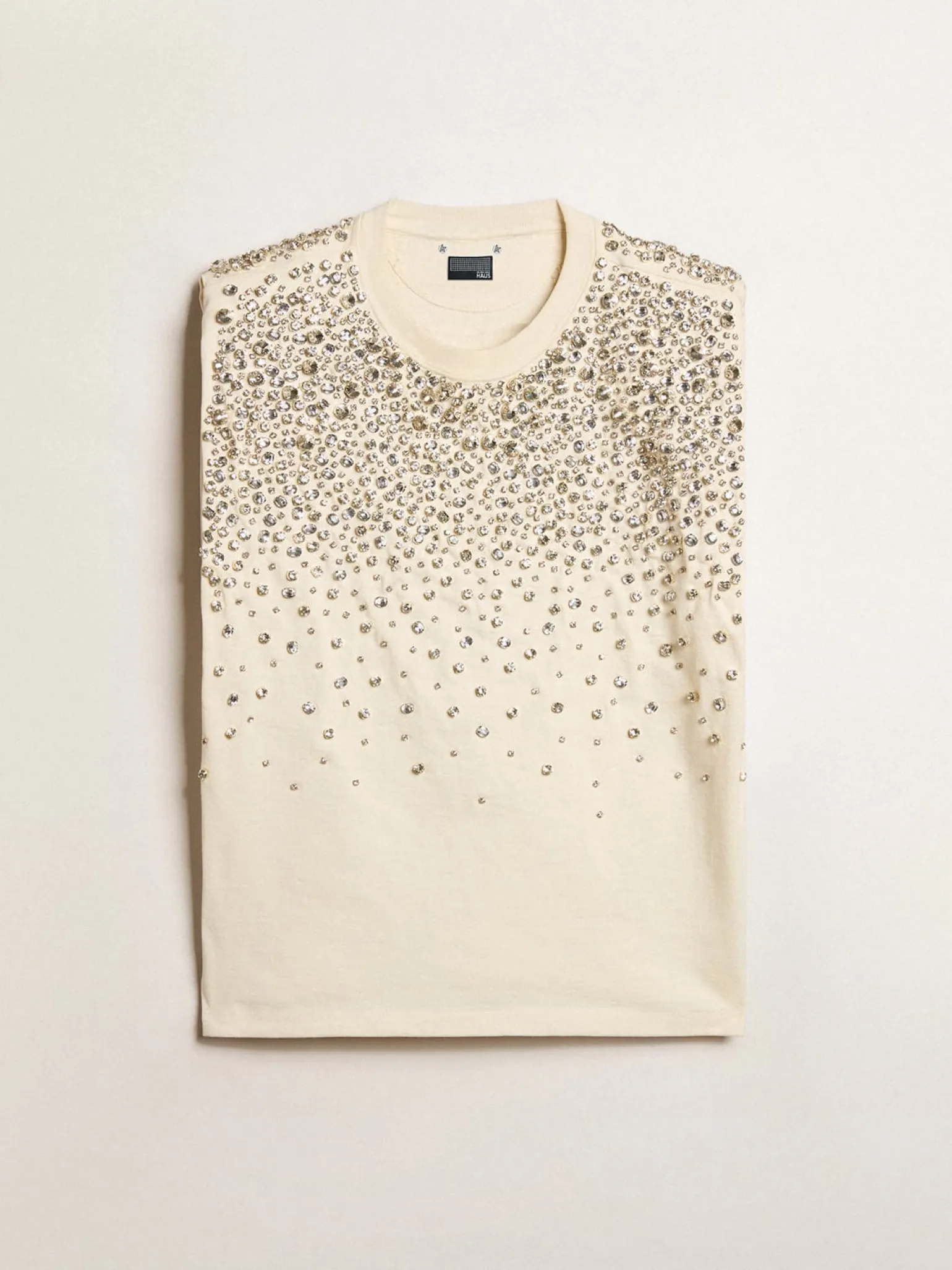Cheap Camiseta Exclusiva HAUS of Dreamers branco usado com bordados Swarovski MULHER Camisetas