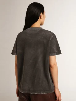Cheap Camiseta feminina cinza com estampa na frente MULHER Camisetas