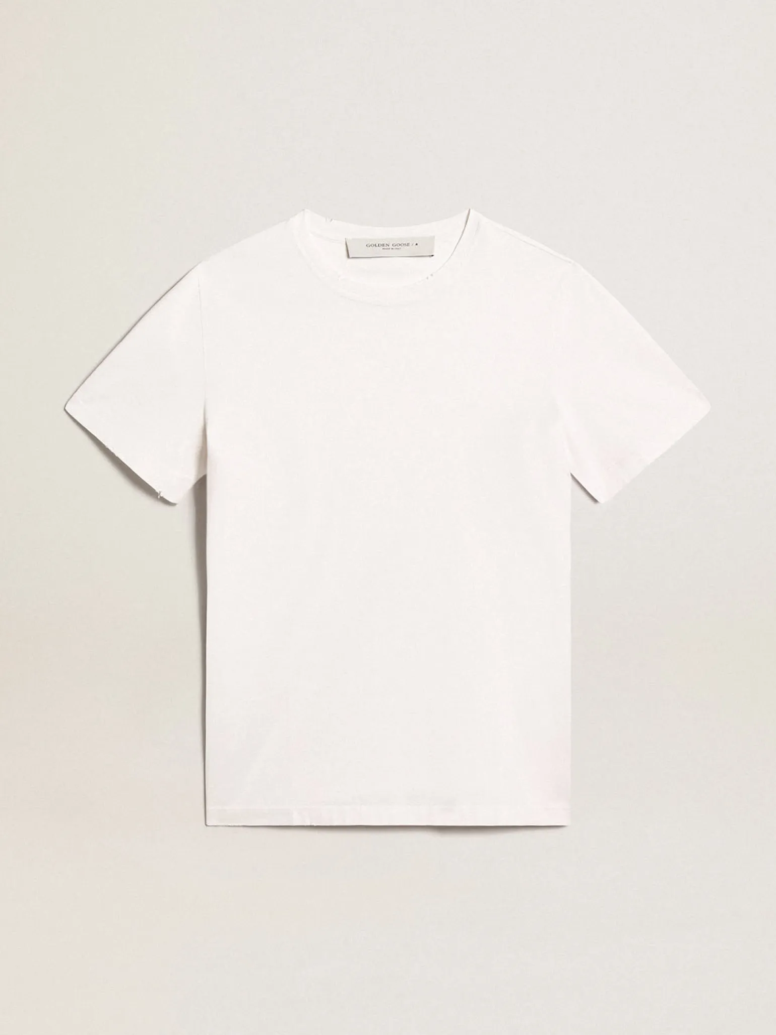 Hot Camiseta masculina branca com tratamento desgastado Camisetas