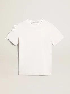 Hot Camiseta masculina branca com tratamento desgastado Camisetas