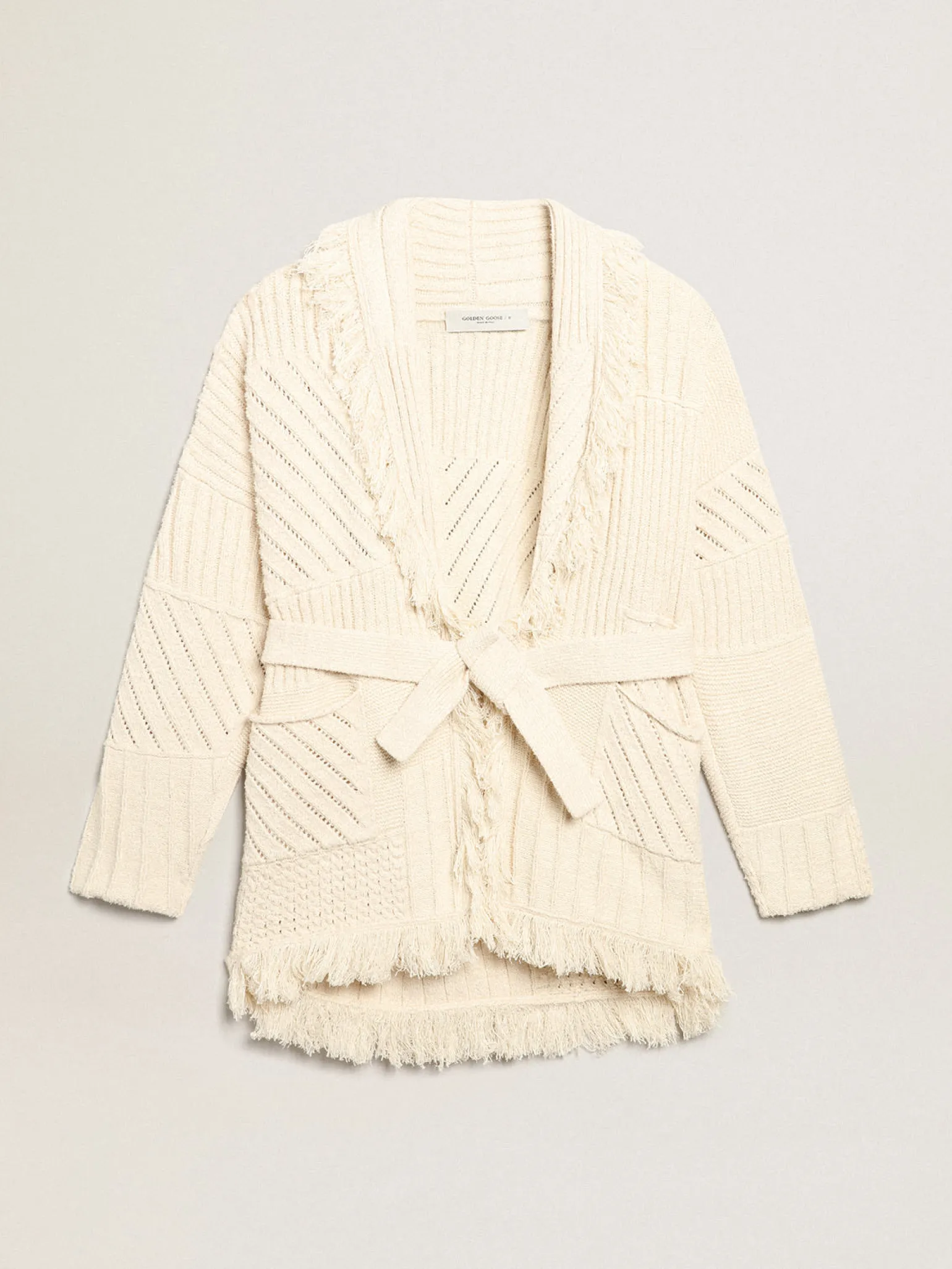 Cheap Cardigã cor de papiro de algodão com cinto MULHER Malhas
