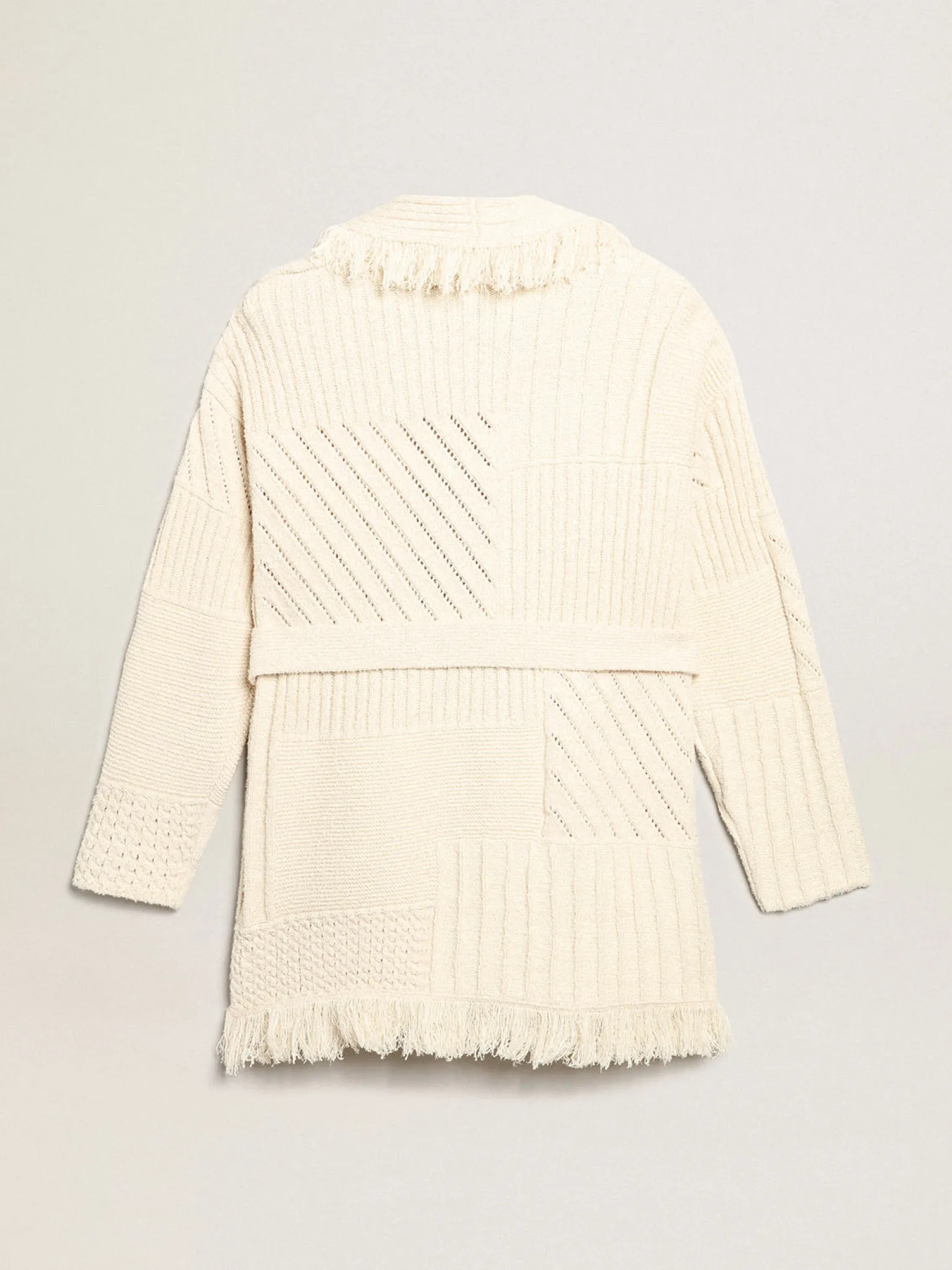 Cheap Cardigã cor de papiro de algodão com cinto MULHER Malhas
