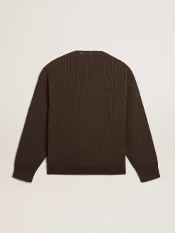 Cheap -colored leather and knit V-neck cardigan Casacos e blusões