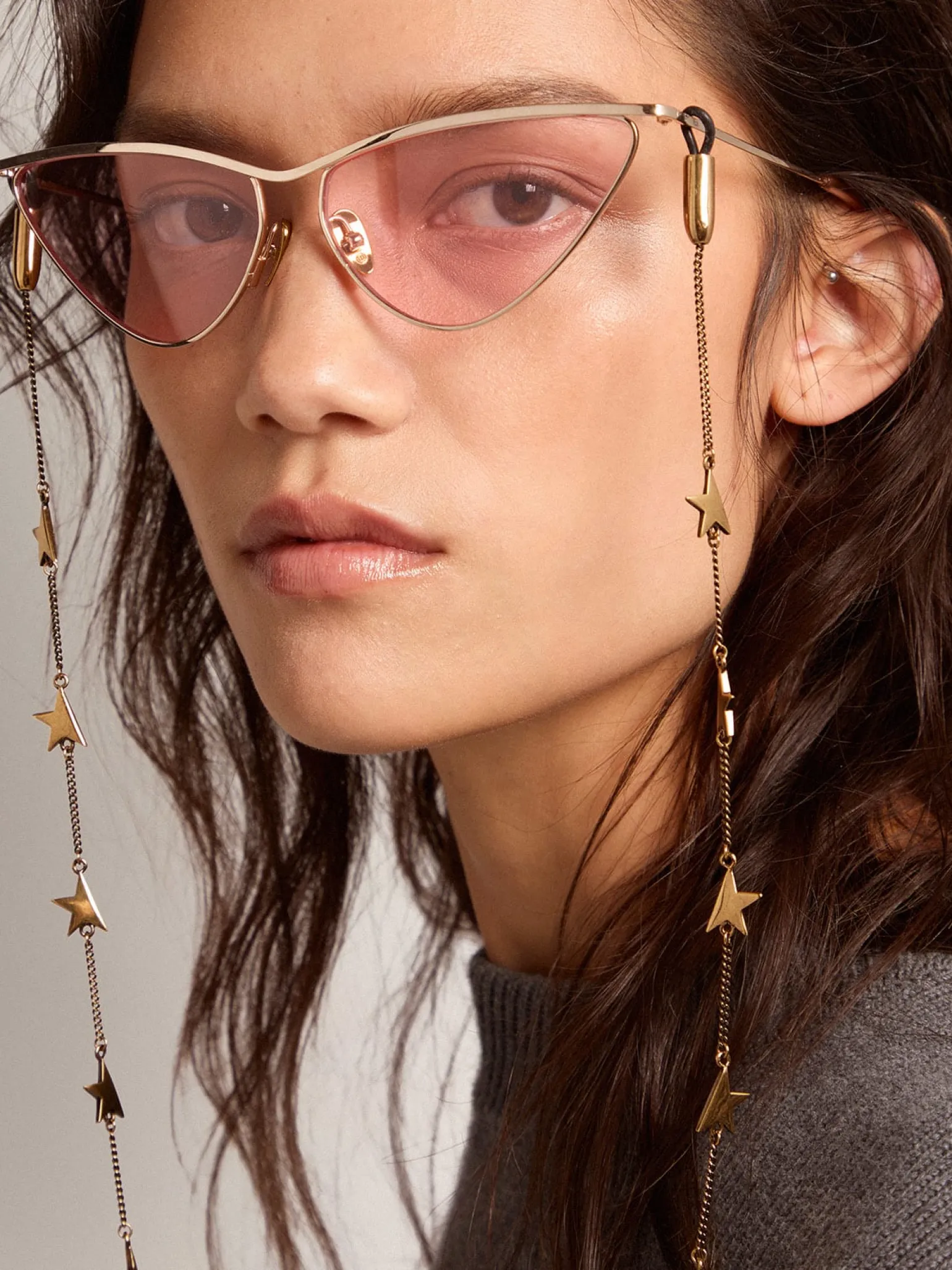 Hot Corrente para óculos na cor ouro velho MULHER Jewels|Joias