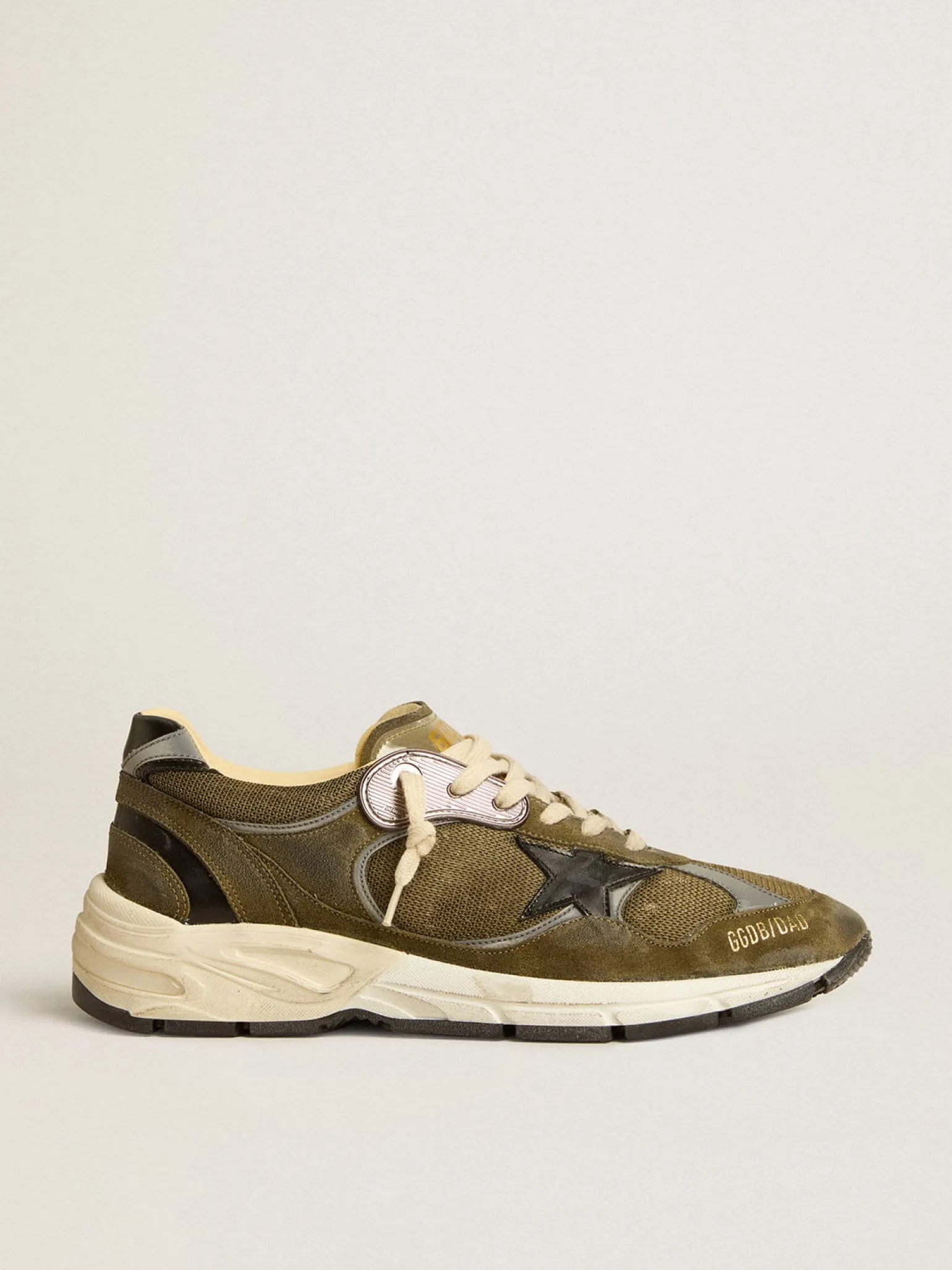 Shop Dad-Star Masculino de suede e tela com estrela e talão de couro preto Dad-Star