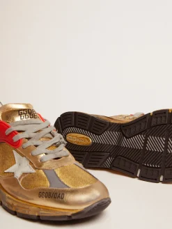 Outlet Dad-Star masculino dourado com acabamento desgastado Dad-Star