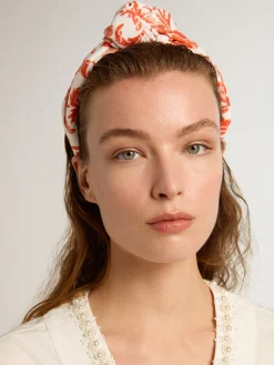 Clearance Faixa para cabelo vermelho coral MULHER Chapéus e bonés|Beachwear