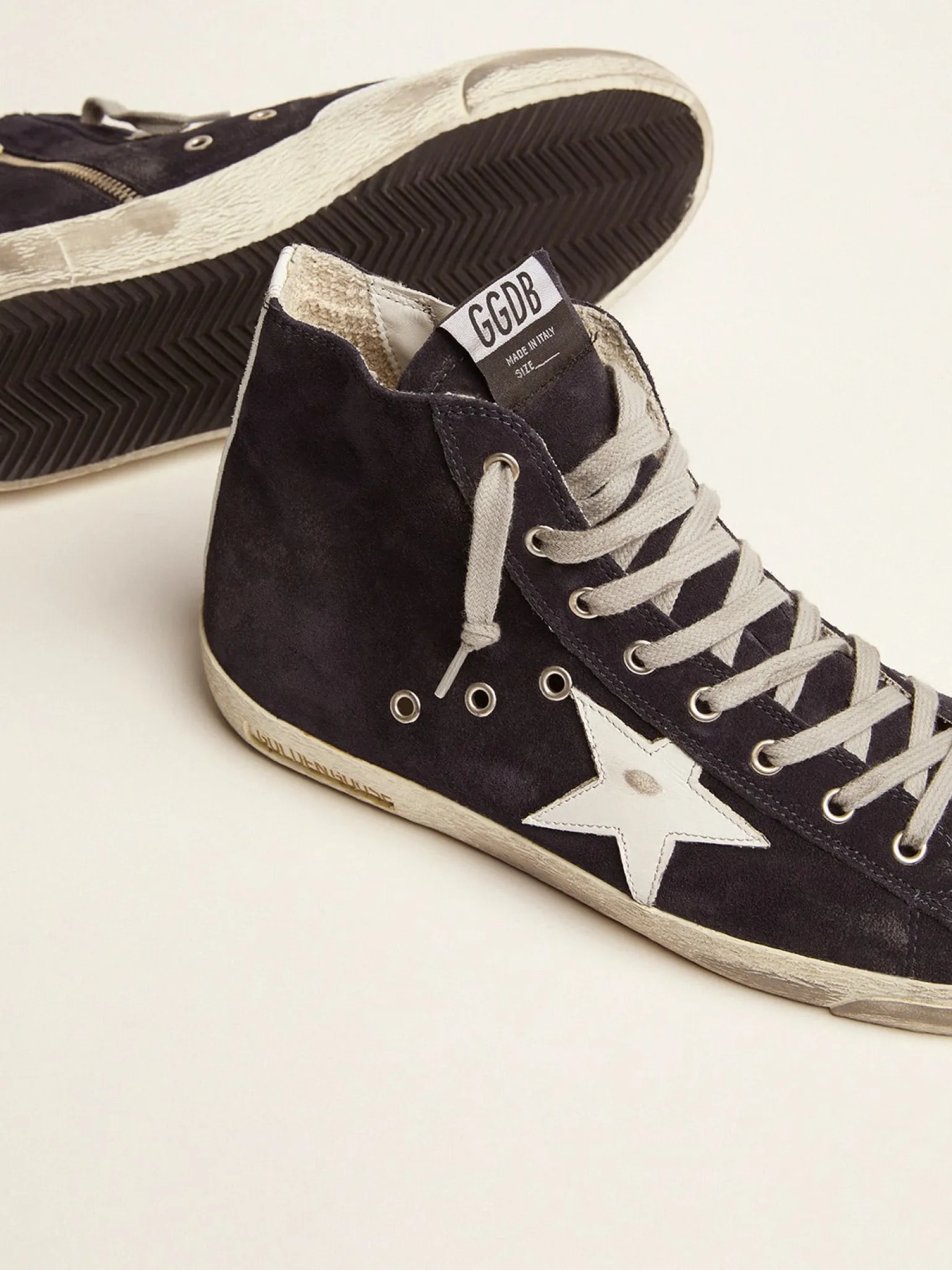 Sale Francy masculino de couro com estrela e talão de couro Francy