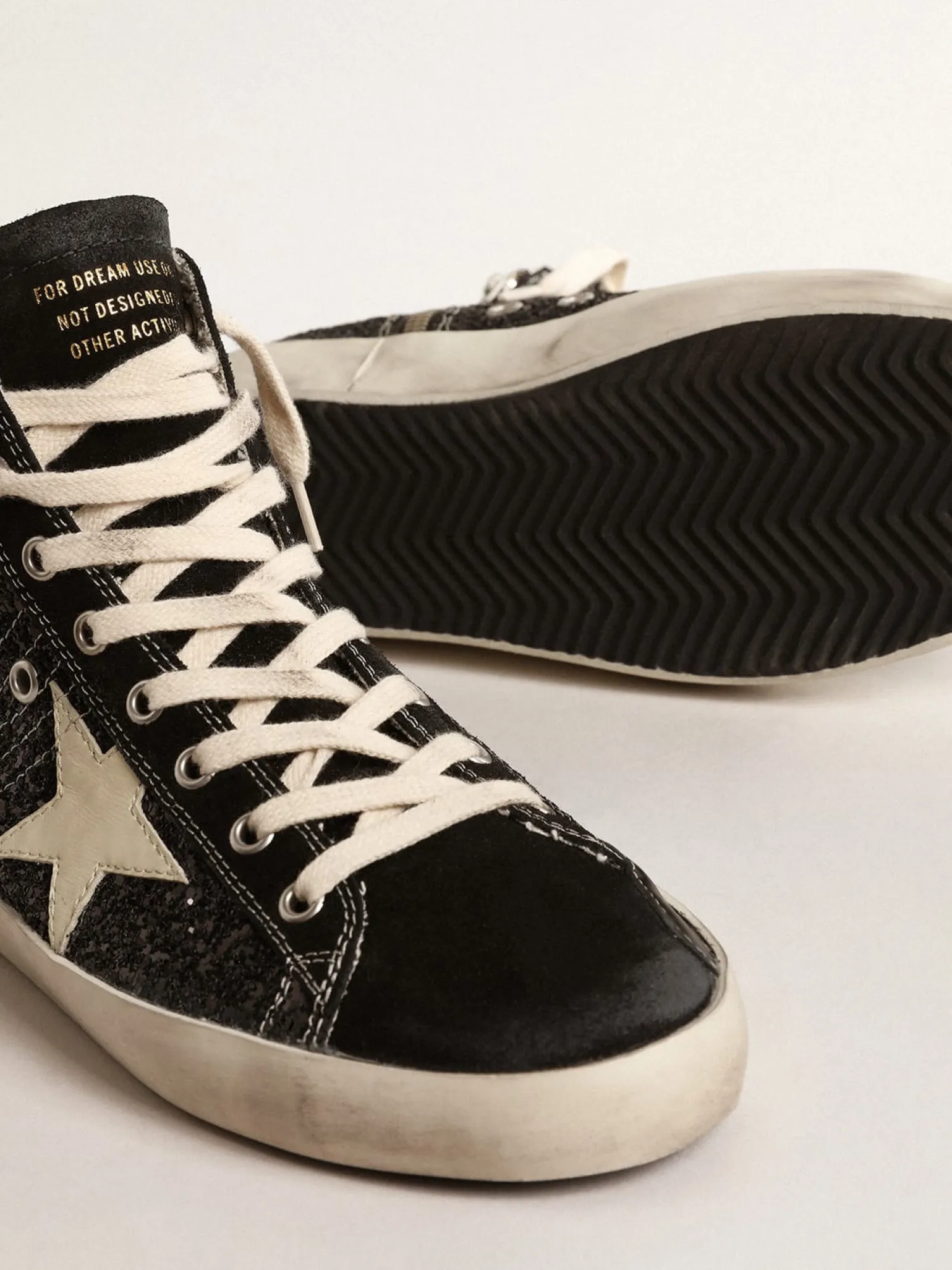 Shop Francy Penstar LTD de glitter com estrela marfim e talão preto MULHER Francy