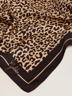 New Golden Collection scarf in with leopard print MULHER Sedas e Echarpes|Beachwear
