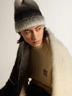 Cheap Gorro de lã com pompom branco e preto MULHER Chapéus e bonés|Chapéus e bonés