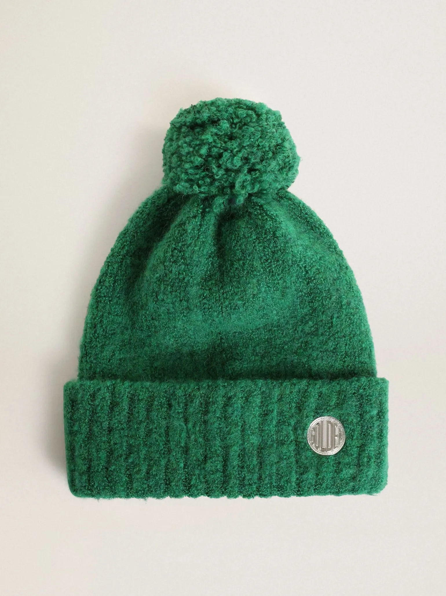 Outlet Gorro de lã com pompom Coleção Journey verde MULHER Chapéus e bonés|Chapéus e bonés