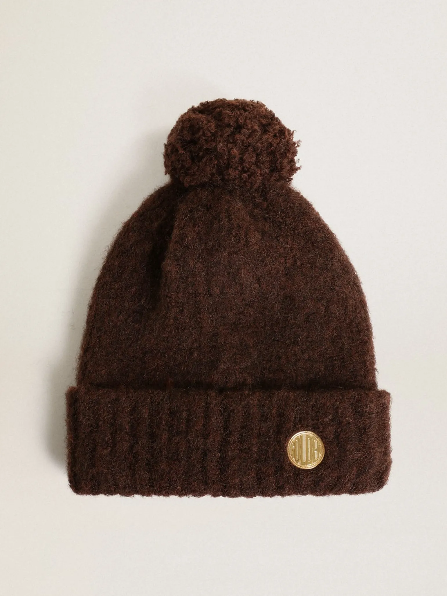 Discount Gorro de lã cor café com pompom MULHER Chapéus e bonés|Chapéus e bonés