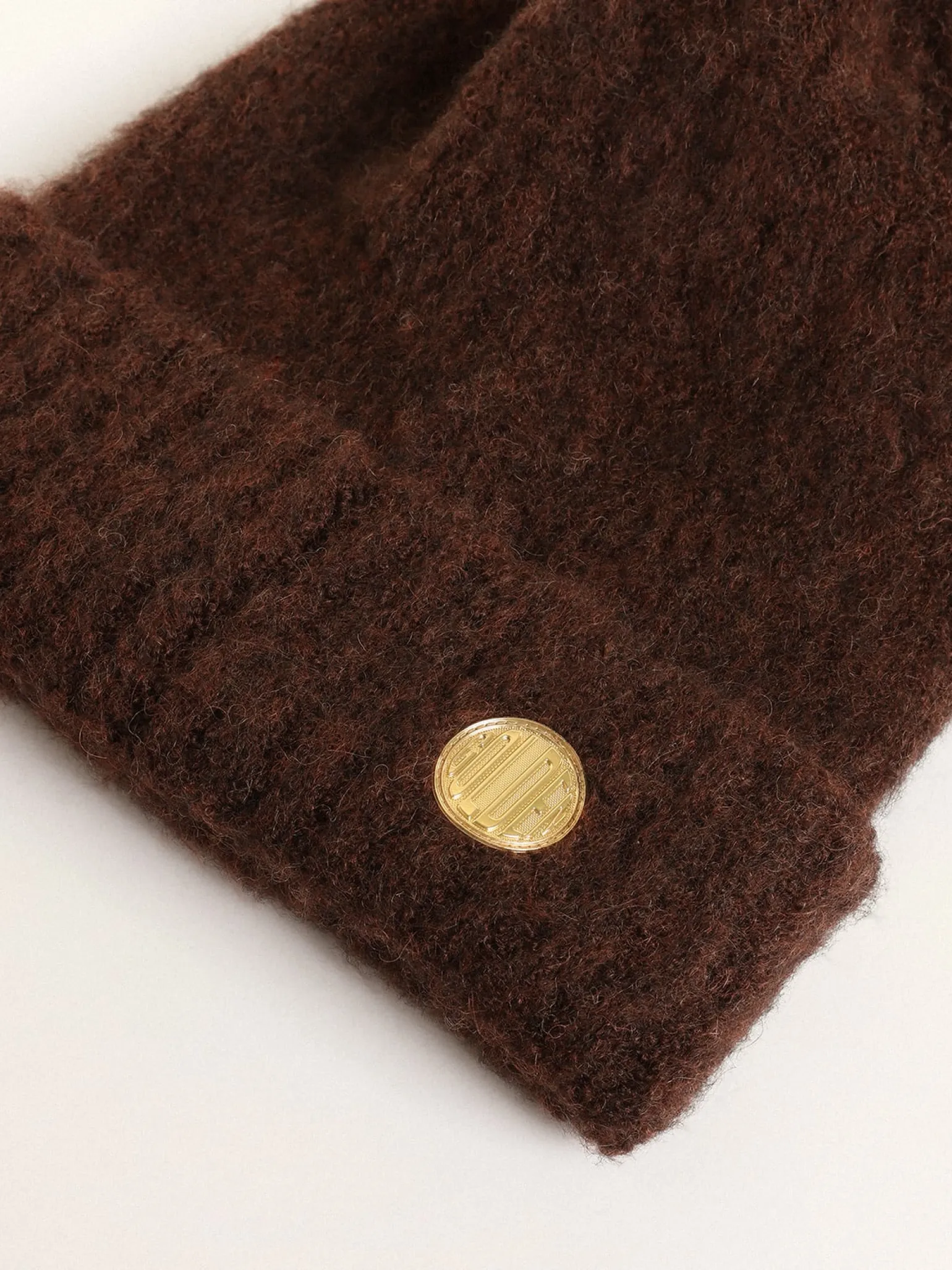 Discount Gorro de lã cor café com pompom MULHER Chapéus e bonés|Chapéus e bonés