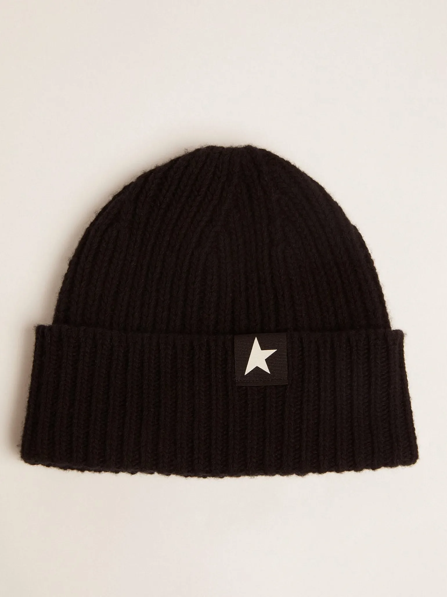 Clearance Gorro de lã preta com estrela branca MULHER Chapéus e bonés|Chapéus e bonés