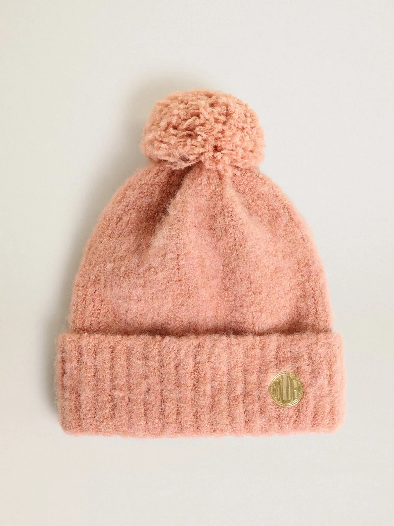 Cheap Gorro de lã rosa claro com pompom MULHER Chapéus e bonés|Chapéus e bonés