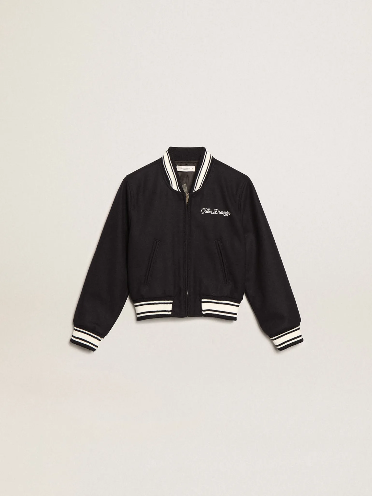 Fashion Jaqueta bomber infantil de lã azul-escura Roupas de cima (4-12 years)|Roupas de cima (4-12 years)