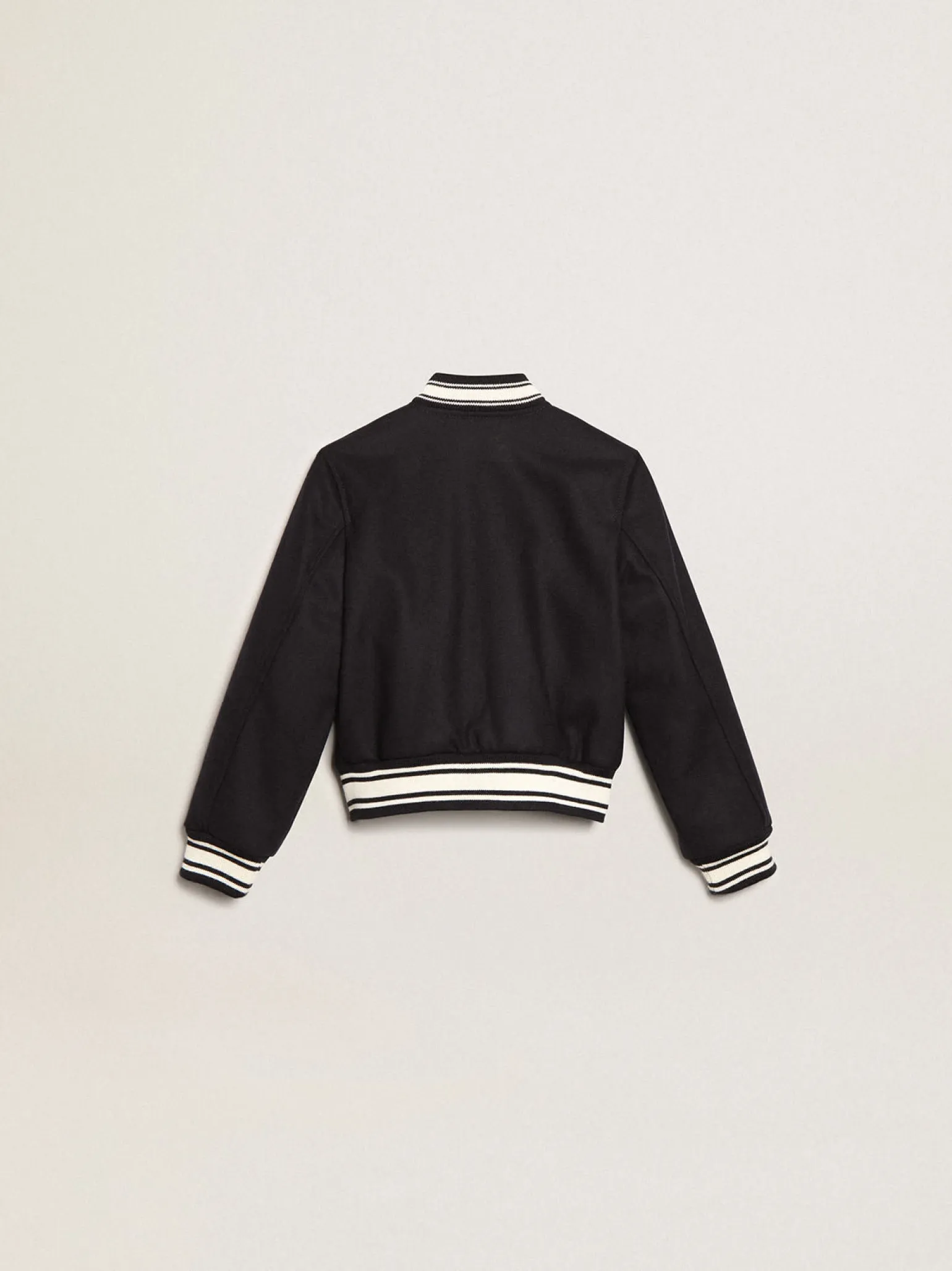 Fashion Jaqueta bomber infantil de lã azul-escura Roupas de cima (4-12 years)|Roupas de cima (4-12 years)