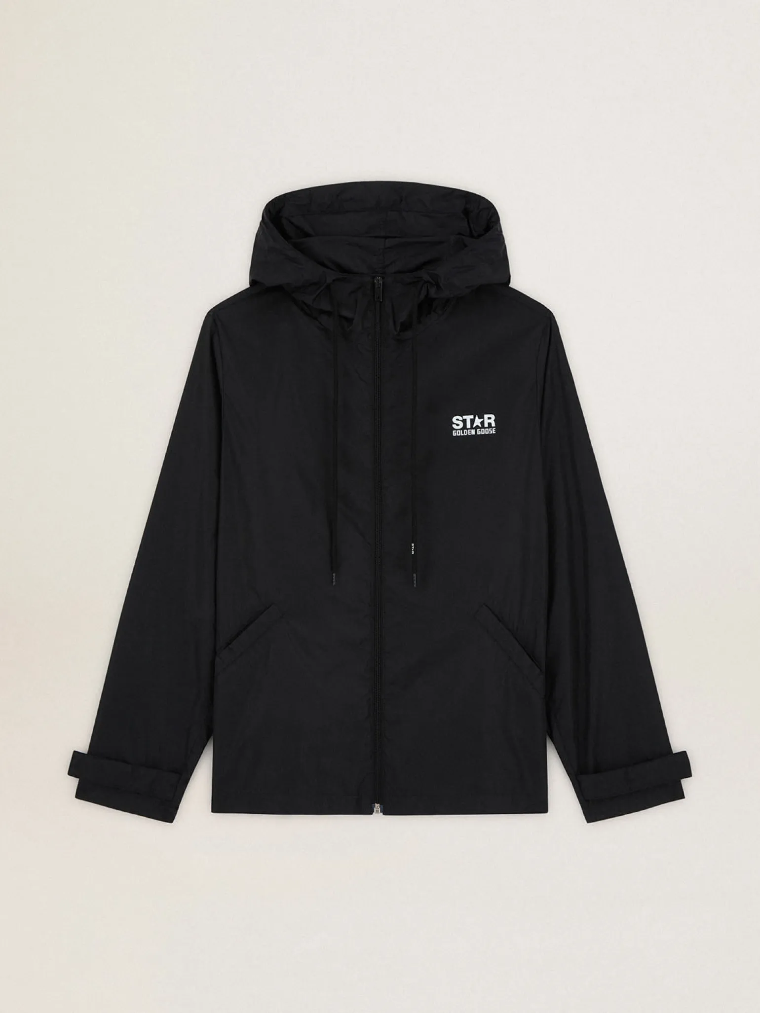 Best Sale Jaqueta corta-vento feminina com logo e estrela brancas em contraste MULHER Casacos e blusões