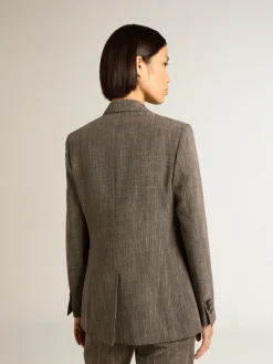 Store Jaqueta feminina de abotoamento simples em misto lã MULHER Blazers