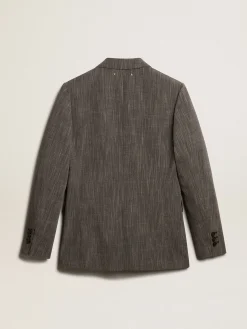 Store Jaqueta feminina de abotoamento simples em misto lã MULHER Blazers