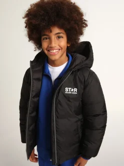 New Jaqueta preta com capuz e maxi estrela nas costas Roupas de cima (4-12 years)|Roupas de cima (4-12 years)