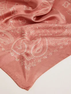 Online Lenço rosa envelhecido com estampa caxemira MULHER Sedas e Echarpes|Beachwear
