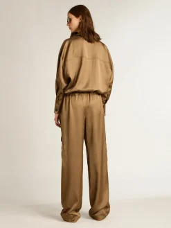 Best Macacão de viscose bege mocha MULHER Vestidos e macacões