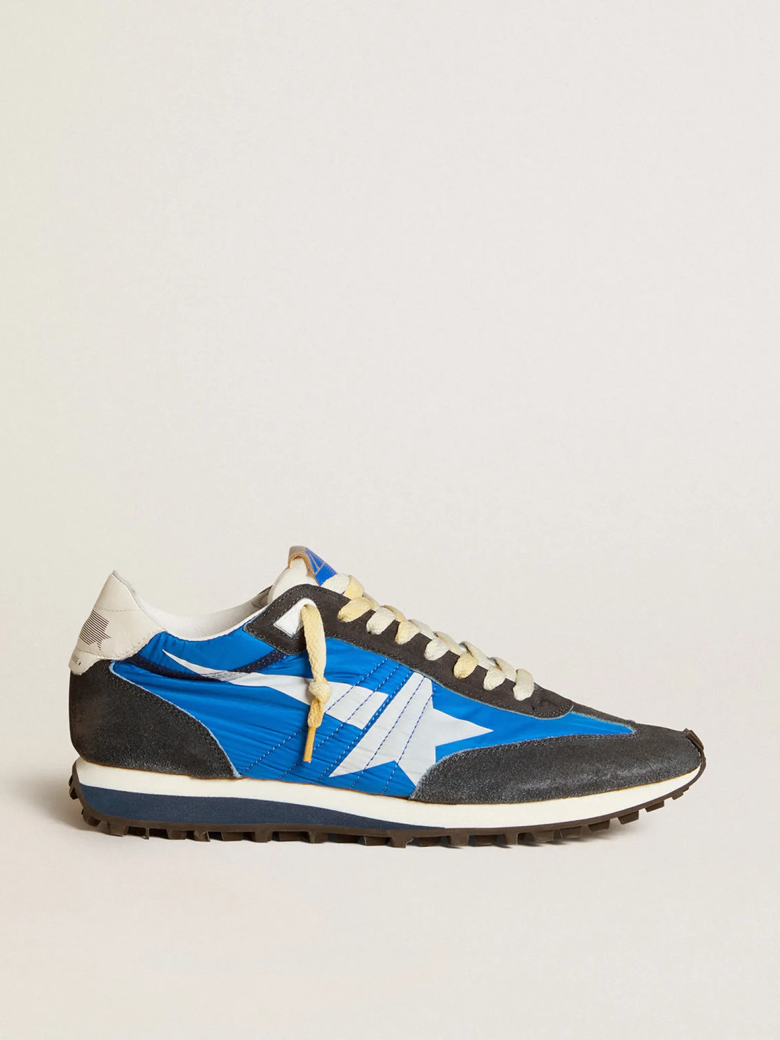 Discount Marathon masculino com cabedal de náilon azul e estrela branca Marathon