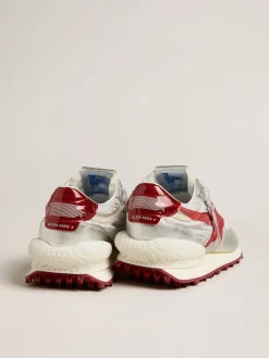 Online Marathon Masculino Exclusivo HAUS of Dreamers com cabedal de glitter prateado Marathon