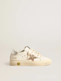Flash Sale May Young com estrela de glitter dourado e talão de couro metálico Meninas (4-10 anos)