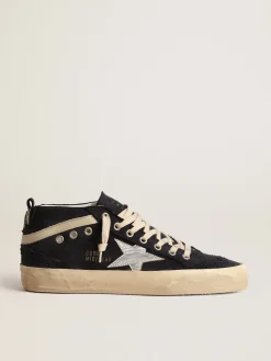 Fashion Mid Star de algodão azul com estrela prateada e lista de couro MULHER Mid Star