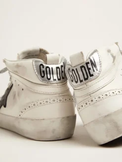 Clearance Mid Star feminino com talão metálico e cadarços de glitter MULHER Mid Star