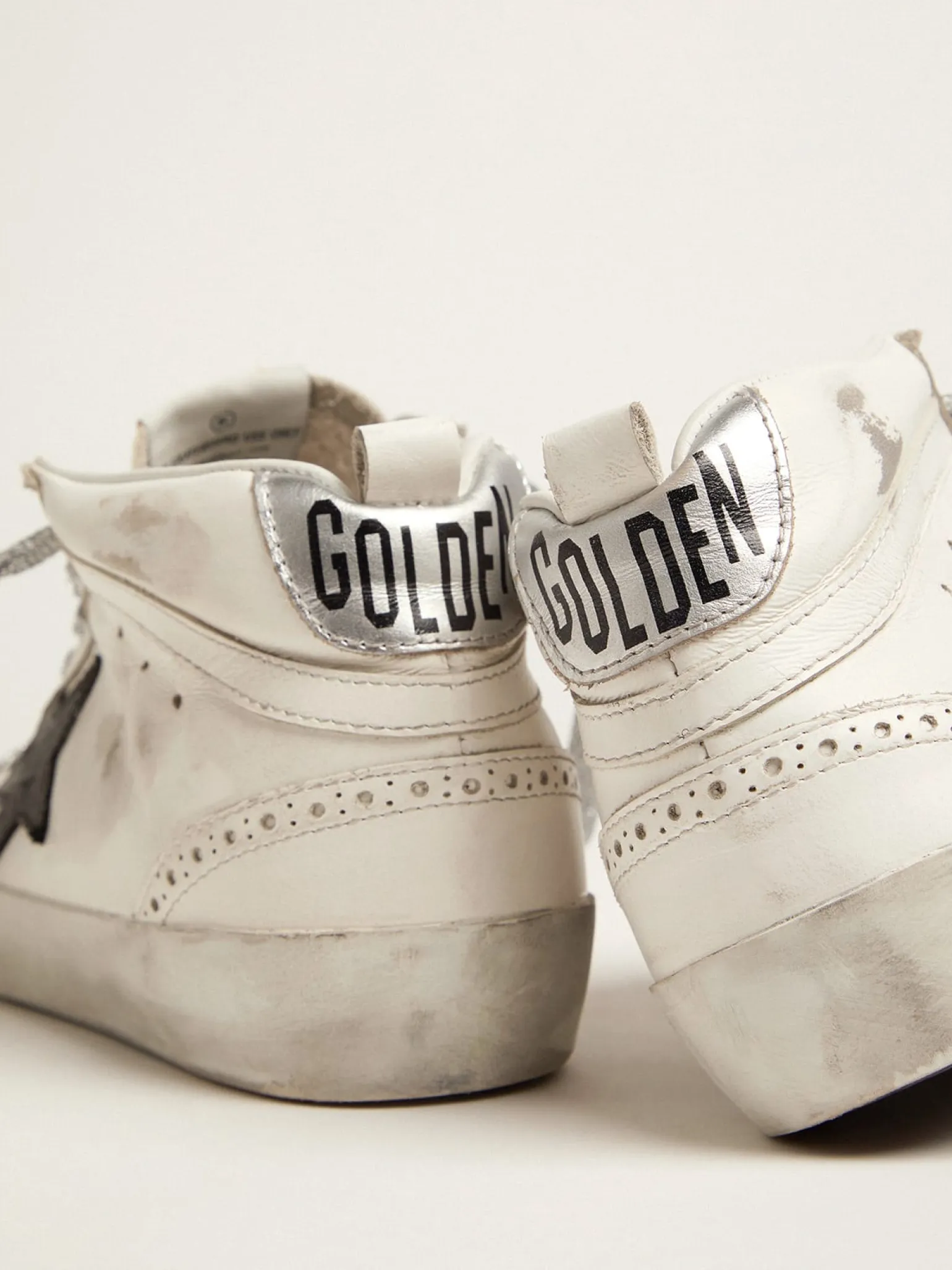 Clearance Mid Star feminino com talão metálico e cadarços de glitter MULHER Mid Star