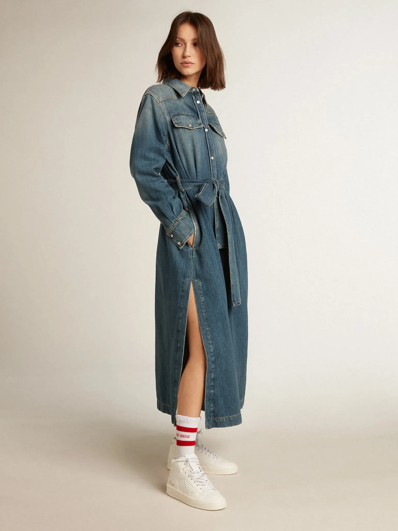 Discount Mid-Stardan Feminino com base vegetal e estrela e talão brancos MULHER Stardan|Mid Star