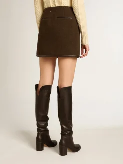 Flash Sale Minissaia de lã cor de cortiça MULHER Saias e Shorts