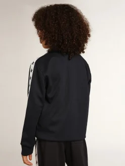 Cheap Moletom azul-escuro com zíper e fita branca e estrelas em contraste Roupas de cima (4-12 years)